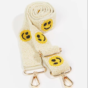 สายกระเป๋าทำมือประดับลูกปัดลายหน้ายิ้ม - Product Image 1