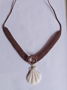 Collar de Gargantilla Hecho a Mano con Macramé y Piedra Preciosa de Labradorita, Collar Tribal Tejido con Gema Ovalada Brillante, Proveedor Mayorista - Product Image 5