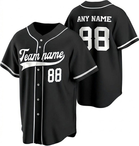 Camiseta Deportiva de Béisbol para Adultos, Personalizada, con Cuello en V, de Secado Rápido, Transpirable, de Alta Calidad, con Cierre de Botones, 100% Poliéster, Moda Primavera - Product Image 2