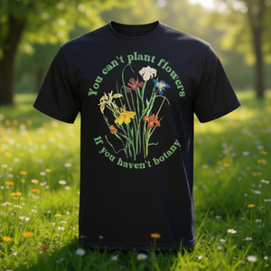 Camiseta Unisex de Manga Corta con Cuello Redondo, Impresión Digital, Diseño de Botánica y Flores, Promocional para Adultos - Product Image 3