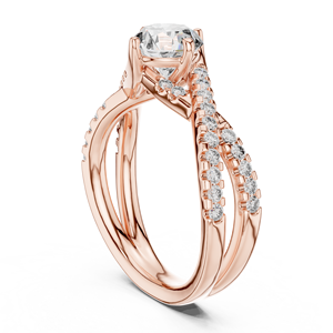 Anillo Solitario Elegante con Diamante Redondo de 1 Quilate Cultivado en Laboratorio, Engastado en Oro Rosa de 18 Quilates, para Bodas, Compromisos, Fiestas, Uso Diario y de Oficina - Product Image 2