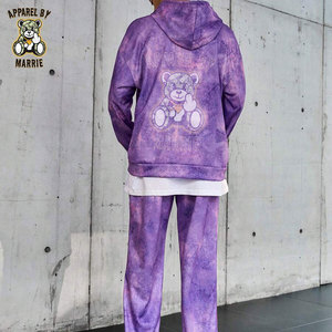 Ensemble de survêtement personnalisé pour homme en mélange de coton, avec logo imprimé sur mesure, marque privée OEM, vêtements de poids moyen, comprenant un sweat à capuche et un pantalon de jogging - Product Image 3