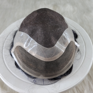 Extensions de cheveux indiens vierges Remy, toupet à dentelle fine respirante, base Apollo, peau fine, vente en gros - Product Image 1