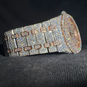 Reloj de Pulsera de Cuarzo con Diamantes de Moissanita Antiguos de Moda Cuadrados Premium, Joyería de Lujo Hip Hop para Hombres y Mujeres - Product Image 1