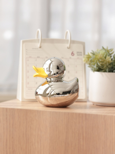 WINKO Duck Piggy Bank ออมสินกระปุกออมสินเป็ดอีพ็อกซี่สีเหลืองสีบรอนซ์ขาว - Product Image 3