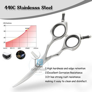 Factory Made Stainless Steel Curved Pet Grooming <b>Scissors</b> High Quality Simple Design Eco-Friendly - Product Image 5