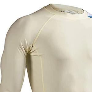 Men Long Sleeve Rash Guard Full Sleeve Quick Dry Spandex Polyester <b>Feather</b> Print Swim Shirt Sport <b>Top</b> Adult - Product Image 4