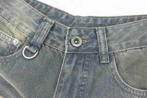 Premium Quality Custom Denim Jorts Men's Loose Fit Streetwear Jean Shorts Supplier - Product Image 5