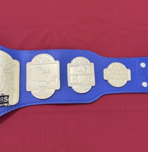 เข็มขัดแชมป์มวยปล้ำแท็กทีมเฮฟวี่เวท NWA World ขนาดผู้ใหญ่ ผลิตจากสังกะสี หนา 2 มม. 4 มม. - Product Image 4