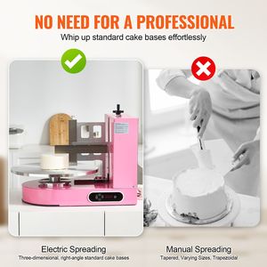 Macchina Elettrica per Decorazione Torte con Bassa Rumorosità e Piatto Girevole Regolabile per Spalmare Crema e Applicare Glassa - Product Image 4