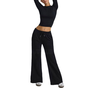 Custom Made Design Breathable Eco-Friendly Women Flared Pants Unique Design Top Selling Flared Pants In Wholesale - Product Image 5