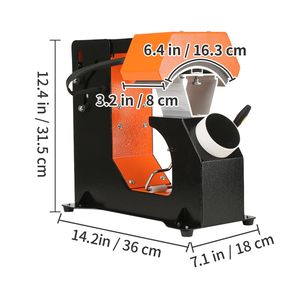 Pressa Termica Automatica 3-in-1 per Cappelli con 3 Piastre Intercambiabili (6.6\" X 2.7\", 6.6\" X 3.8\", 6.1\" X 3\") 110V con Piastra a Rilascio Automatico - Product Image 4
