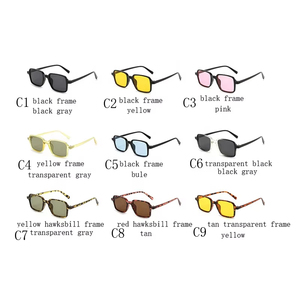 Hot 2024 Custom Design OEM Classic square Luxury Sunglasses Rectangular <b>Shades</b> Vintage <b>Sun</b> Glasses - Product Image 2