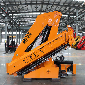 รถเครนติดรถบรรทุกไฮดรอลิก 10 ตัน แบบแขนพับได้ (Knuckle Boom Crane)  รถเครนติดรถบรรทุกเคลื่อนที่สำหรับขนส่งสินค้า ขาย - Product Image 4