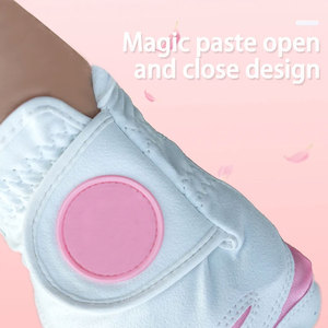 Gants de golf pour femmes en cuir PU antidérapant, paire pour main gauche et droite, impression de logo couleur personnalisée, vêtements de sport, gants de golf - Product Image 5