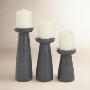 Ensemble de 3 porte-bougies en bois décoratifs pour la maison, le salon, la table à manger, les mariages et les fêtes, au meilleur prix - Product Image 6