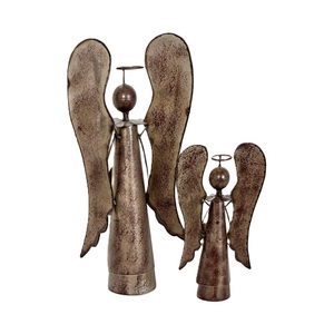 Top Selling Iron Metal Unique Shape Tree Topper Handmade Christmas Ornament Decoration Angel Shape Design Christmas Fairy - Product Image 4