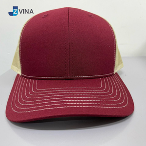 Gorra Trucker de Malla Frontal Color Borgoña, Personalizable con Logotipo, de Alta Calidad, 6 Paneles, Ajustable, Unisex, Estilo Casual, Hecha en Vietnam - Product Image 1