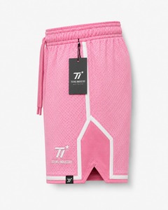 Shorts de basketball en maille premium, taille élastique, écologiques, séchage rapide, anti-plis, design sportif uni, tissu respirant, coupe décontractée - Product Image 6