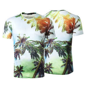 T-shirt à manches courtes pour homme de qualité supérieure, impression par sublimation, coupe ajustée, col rond, polyester/coton, respirant, tie-dye - Product Image 4