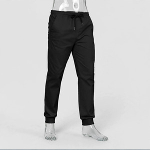 <b>Men's</b> Beige Cotton Oxford <b>Trousers</b> Straight Fit Mid Waist Button Closure Casual <b>Summer</b> <b>Lightweight</b> Breathable Side Pockets - Product Image 3