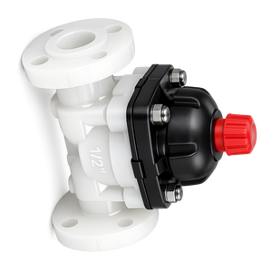 Válvula de Diafragma de Polipropileno (PP) de 1/2 Pulgada con Extremo Bridado, Resistente a la Corrosión, Manual, para Uso Industrial y Químico, OEM - Product Image 2