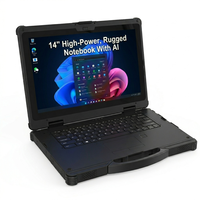 Portátil Industrial de Alta Gama ODM/OEM de 14 Pulgadas, Alta Potencia, Resistente, con Windows 11, IA, IP65 a Prueba de Agua para Trabajo Industrial