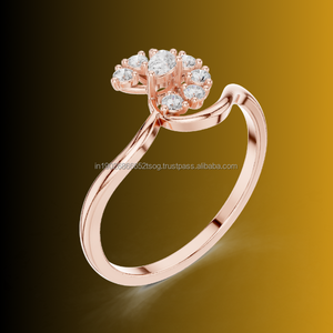 แหวนเพชรโมอิสฮาโลสีทองแท้10K เครื่องประดับชั้นดี - Product Image 1