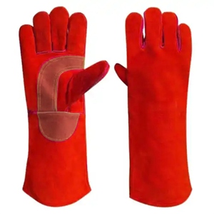 High Quality Long-Lasting Reinforced Cowhide Split Leather <b>Gloves</b> Heat Spark Resistant Construction Welders Safety <b>Gloves</b> - Product Image 4