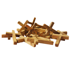 Croix en bois à suspendre, motif fin, pour la prière, cadeau de première communion pour garçons et filles, croix simple, lot de 50 pièces - Product Image 6