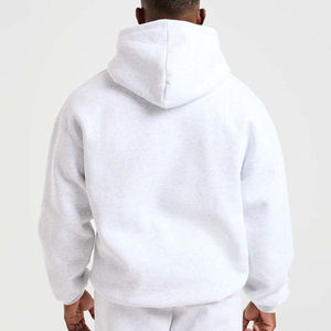 Sudadera con Capucha Blanca Extra Grande para Mujer, con Bolsillo Frontal con Logotipo, Tejida en Mezcla de Algodón, Informal, para Invierno, de Secado Rápido - Product Image 3