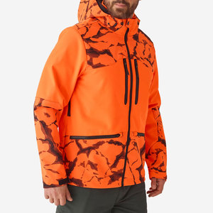 Men's Red Quarter-Zip Fleece Jacket Breathable Casual Autumn Wear Regular Fit Polyester Material - Product Image 1