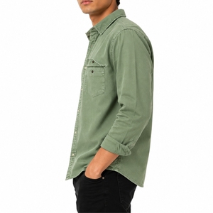 Chemise décontractée vintage en jean à manches longues pour homme – Premium, élégante, confortable, durable, polyvalente, col boutonné double boutonnage, séchage rapide - Product Image 3