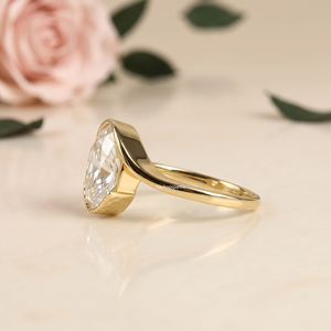 Anillo Abierto de Plata de Ley 925 con Moissanita Corte Pera, Joyería de Lujo para Compromiso, Anillo Solitario para Mujer, Joyería Fina Personalizada al por Mayor, Regalos - Product Image 4