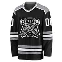 Maillot de hockey sur glace personnalisé unisexe, col en V, impression par sublimation intégrale, respirant, anti-humidité, anti-bactérien, polyester, taille plus