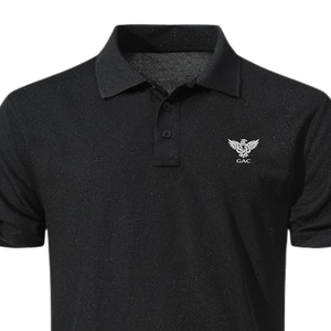 Camiseta Deportiva de Punto Negra para Hombre, Estilo Casual Elegante, de Secado Rápido, Transpirable, que Absorbe la Humedad, de Manga Corta, para Golf, Entrenamiento Deportivo - Product Image 3