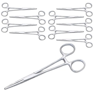 10 Pinzas Hemostáticas Crile de Acero Inoxidable Rectas de 6 1/2 Pulgadas, Pinzas Quirúrgicas Premium, Instrumentos Médicos Veterinarios Resistentes al Óxido - Product Image 1
