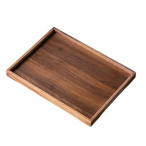 Plateau de service rectangulaire en bois, très vendu, avec coins arrondis et poignées, durable, pour la cuisine et la salle à manger - Product Image 4