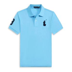 Polo à manches courtes pour homme, été, haut de gamme, 100% coton pur, logo de marque personnalisé, broderie, design, vente en gros, t-shirt de sport - Product Image 6