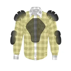 Custom Men Aramid Reinforced Breathable Garment Dyed Motorcycle <b>Flannel</b> Shirt Safety Motorbike <b>Jacket</b> Plaid Design CE Armored - Product Image 6