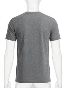 Camiseta de manga corta gris para hombre con estampado frontal de lobo ulugando y bandera americana, camiseta informal con cuello redondo, 100% algodón - Product Image 3
