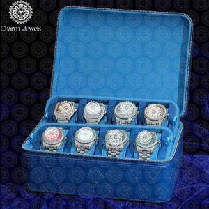 Montre de luxe pour femme Charm Jewels en acier inoxydable, boîtier polygonal, mouvement mécanique, cadran en cristal saphir, lunette sertie de diamants, fermoir pliant - Product Image 4