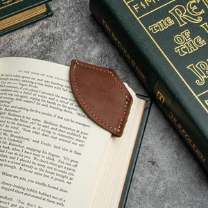 Handcrafted Genuine Leather <b>Bookmark</b> Vintage Style Real Leather Corner <b>Bookmark</b> Personalized Page Marker - Product Image 1
