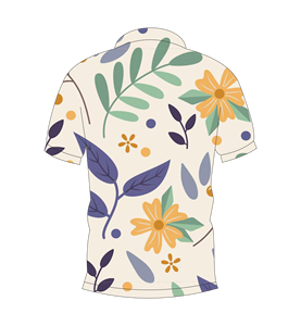 เสื้อโปโลผู้ชายสีครีมพิมพ์ลายดอกไม้พฤกษศาสตร์หลากสีลำลองแขนสั้นแฟชั่นฤดูร้อน - Product Image 5