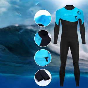 Custom Neoprene <b>Wetsuit</b> Full Body Surfing Suit Blue Black Diving Swimming Snorkeling Water Sports Wear - Product Image 3