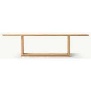 Mesa de Comedor de Madera de Roble Natural, Mesa de Cocina Rectangular con Patas Cónicas Sólidas, Mesa Central Grande para 6-8 Personas para Sala de Estar - Product Image 6
