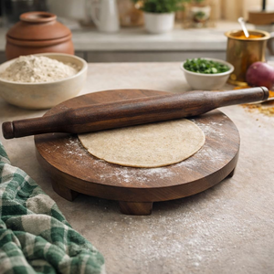 Acacia Wood <b>Rolling</b> Pin and Board Pastry Boards Food Grade Kitchen Baking <b>Tools</b> <b>Rolling</b> Pin Wood Dough Roller Pins - Product Image 6