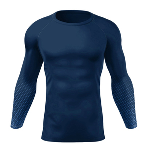 2026 Custom Made <b>Men's</b> Long Sleeve Rash Guard <b>Compression</b> Swimwear Heat-Transfer Printed Polyester Fabric Breathable UPF50 Quick - Product Image 1