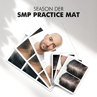 Peau d'entraînement personnalisée en cuir SMP pour la micropigmentation du cuir chevelu et la formation au tatouage capillaire