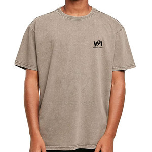 Camisetas de algodón 100% con estampado y lavado ácido, de corte holgado, de alta calidad, hechas en Pakistán, al por mayor, a precio económico, para hombre. - Product Image 1